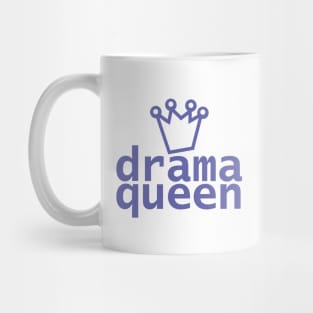 Periwinkle Drama Queen Typography Mug